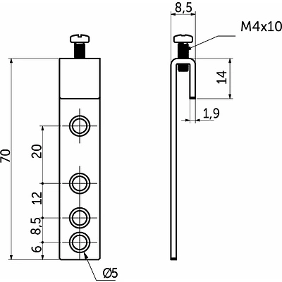 Кронштейн INDAUX SAZ - фото 2
