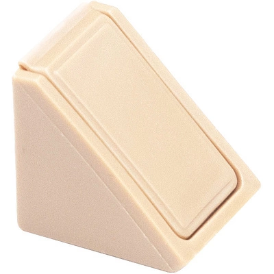 Уголок пластиковый одинарный 20*20 с крышкой совместно ваниль 07 (уп/20 шт) AKS - фото 1