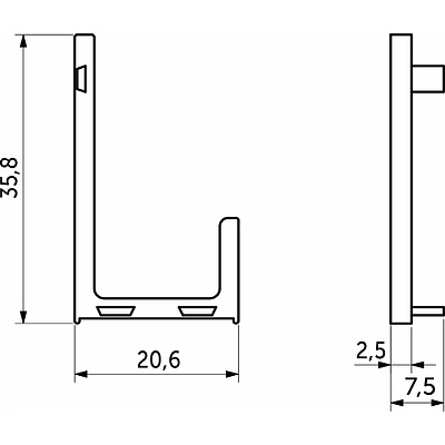 Комплект заглушек металлич. к ручке врезной L-образной левая+правая, черный AKS - фото 2