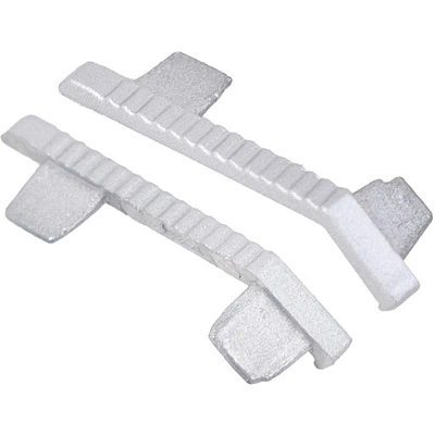 Комплект заглушек металлич. к ручке-профилю KASKAD-18 (левая+правая) серебро AKS - фото 1