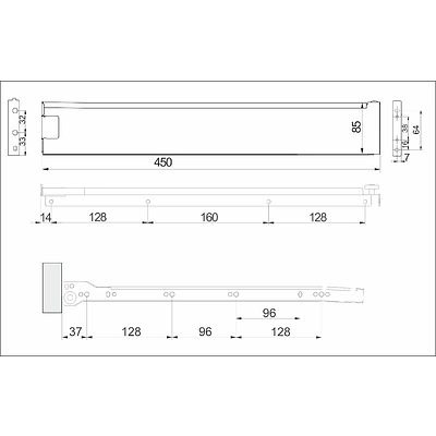 Система ящиков Металбокс AKS L-450 белый H=86 левая+правая - фото 2