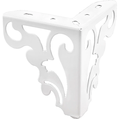 Опора меб. мет. резная h120 угловая черный AKS - фото 1