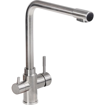 Смеситель для кухни двухрычажный, HDF-8201, сатин, AKS - фото 1