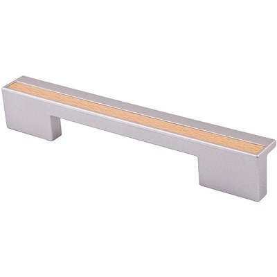 Ручка меб. скоба пластик. PS17/C17 96/128 металлик+металлик AKS - фото 2