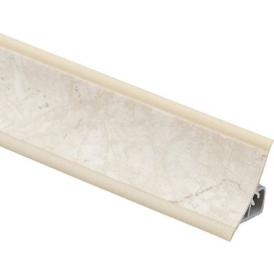 Плинтус ПВХ к столешнику LР мрамор светлый (104) EL-MECH-PLAST (1шт=3м.п.) - фото 1