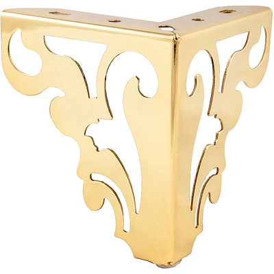 Опора меб. мет. резная h120 угловая черный AKS - фото 2