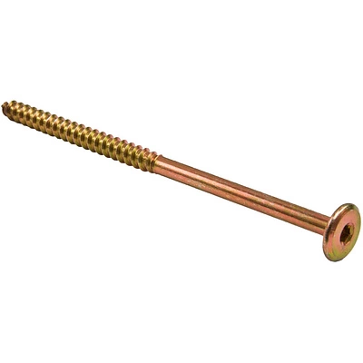 Шуруп для дерева 6,3*90 жёлтый цинк (уп/20шт) AKS - фото 1