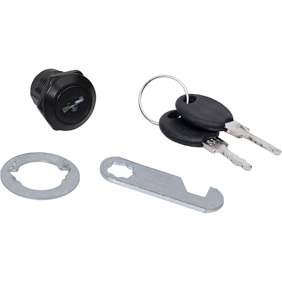 Замок для распашной двери механический 103-16, черный, AKS - фото 3