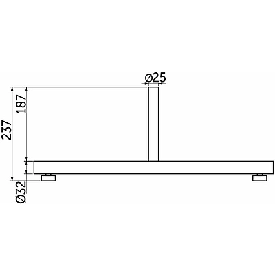 Подставка к трубе d25 (592), хром AKS - фото 2