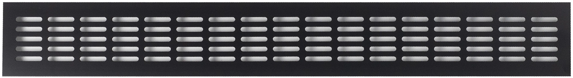 Решетка вентиляционная 600х80мм черная алюминий AKS - фото 3