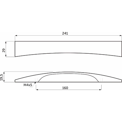 Ручка меб. AVANTI-160, матовый черный, AKS - фото 2