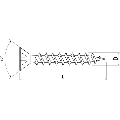 Саморез универсальный 4*16 желтый цинк (уп/50шт) AKS - фото 3