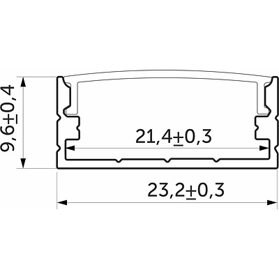 Профиль алюминиевый накладной SIRIUS-2310M с экраном, цвет алюминий, 2м, AKS - фото 2