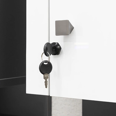 Замок для распашной двери механический 103-16, черный, AKS - фото 3