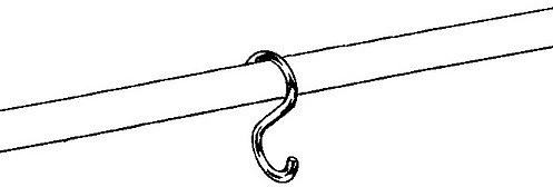 Крючок на трубу d16 ретро черный AKS - фото 3