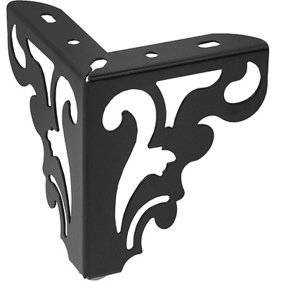 Опора меб. мет. резная h120 угловая черный AKS - фото 3