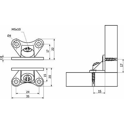 Стяжка "бабочка" металлическая (уп/100шт) AKS - фото 2