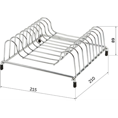 Сушка настольная для посуды 215*85*210, хром AKS - фото 2
