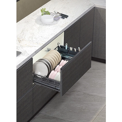 Выдвижная корзина-сушка 600 DARK LINE, черный AKS - фото 4