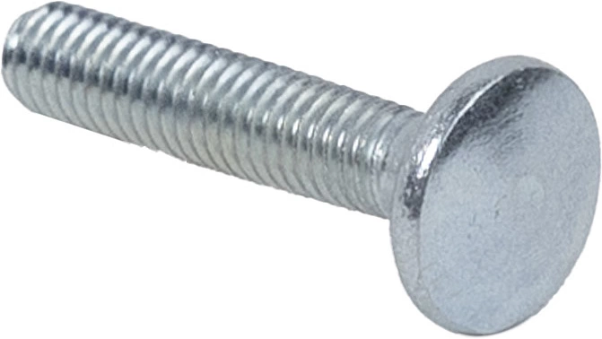 Болт с полукруглой головкой М6*30 с усом, неполн. резьба, цинк (уп/10 кг/ ~1282 шт) AKS - фото 1