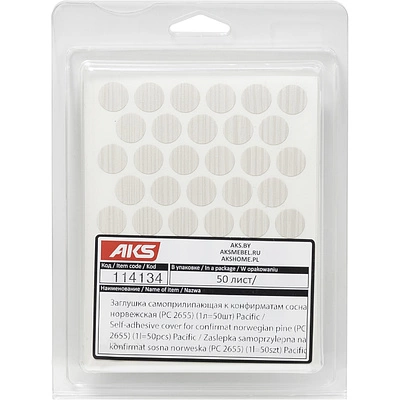 Заглушка самоприлипающая к конфирматам сосна норвежская (PC 2655) (1л=50шт) Pacific - фото 1