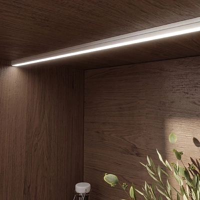 Профиль алюминиевый накладной SIRIUS-1407S с экраном, цвет алюминий, 3м, AKS - фото 3