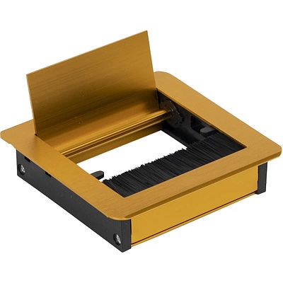 Пропуск кабельный металл 120х120мм брашированная латунь AKS - фото 3