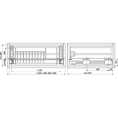 Выдвижная корзина-сушка 700 FLAT LINE нерж.сталь, хром AKS - фото 3