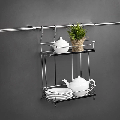 Корзина на трубу d16 двойная CWJ216B хром AKS - фото 4