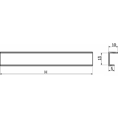 Заглушка к цоколю мебельному ПВХ h=100 чёрный матовый РБ - фото 2