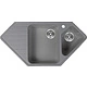 Мойка каменная, угловая двухчашевая, S-32, 970*500мм, темно-серый, врезная, Sim Gran - фото 1