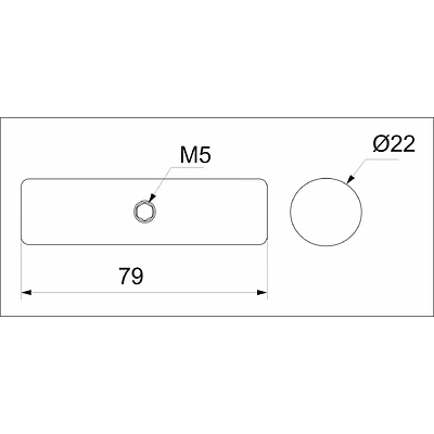 Соединитель 2-х труб d25 (513) внутренний торцевой, вакуумное хромирование AKS - фото 2
