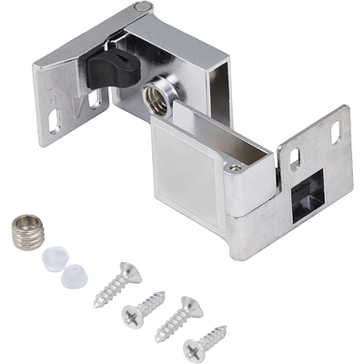 Петля д/стекла непроходная левая+правая хром AKS - фото 3