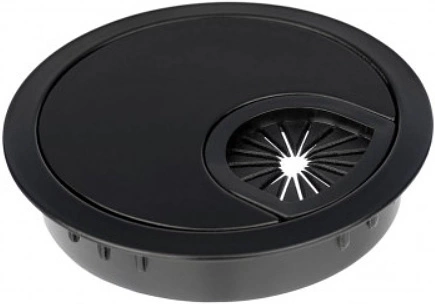 Пропуск кабельный металл D60мм черный AKS - фото 3