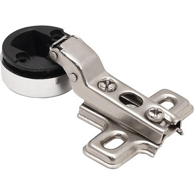 Петля д/стекла полунакладная с пружиной h0 slide-on GRIDLI (круглая заглушка хром) - фото 1