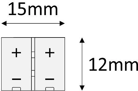 Соединитель прямой для светодиодных лент шириной 8mm, без провода, HLT - фото 2