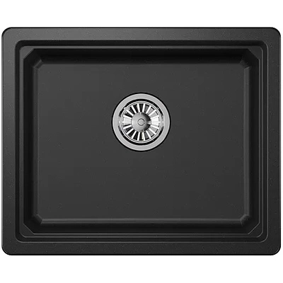 Мойка кварц, прямоугольная, KS-5501U, 550*450мм, черный металлик, под столешницу, Granula - фото 4