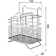 Корзина на трубу d16 для столовых приборов CWJ301 хром AKS - фото 2