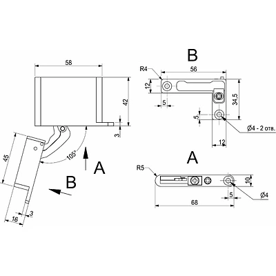 Петля скрытая с доводчиком 20 kg SMART AKS 3D (саморезы) (компл. = 2 шт.) - фото 2