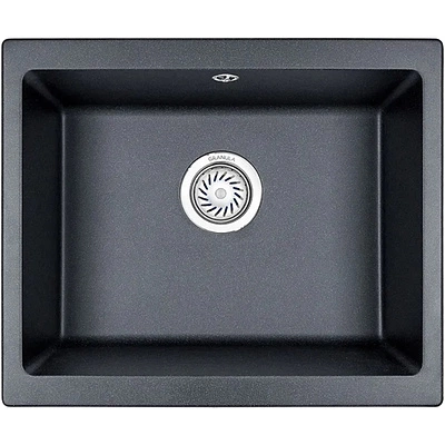 Мойка кварц, прямоугольная, 5551, 550*460мм, черный металлик, под столешницу, Granula - фото 1