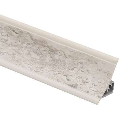 Плинтус ПВХ к столешнику LР травертин серый (156) EL-MECH-PLAST (1шт=3м.п.) - фото 1