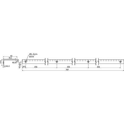 Ручка меб. накладная алюм. INSIDE 768/797 черный матовый, AKS - фото 2