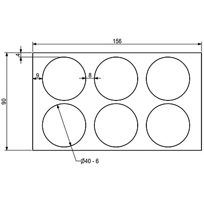 Заглушка самоприлипающая d40 белый (40320) AKS (лист-6шт.) - фото 2