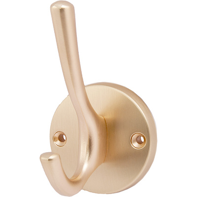 Крючок меб. двухрожковый мет. HORN черный AKS - фото 2