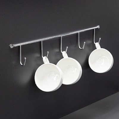 Вешалка настенная на 5 крючков 400*60*40, хром AKS - фото 4