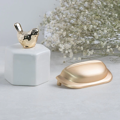 Ручка меб. скоба мет. PRIMA 96 брашированное золото, AKS - фото 3