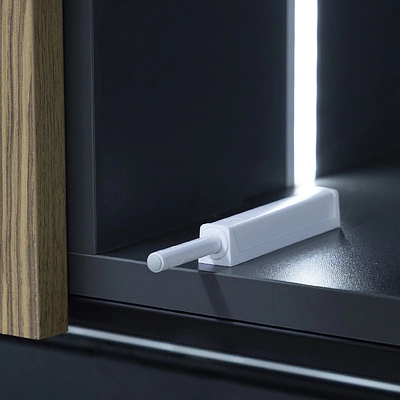 Механизм push-to-open наконечник резиновый накладной/врезной белый AKS усиленный - фото 5