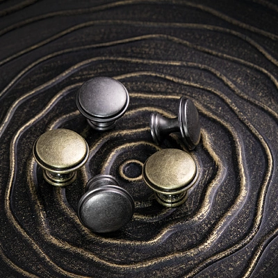 Ручка меб. кнопка мет. FRESKA античная латунь, AKS - фото 3