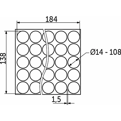 Заглушка самоприлипающая к конфирматам белый гладкий (04) AKS (лист-108шт.) - фото 2