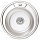 Мойка н/сталь, круглая одночашевая, d510мм, матовый хром, врезн на столешницу, AKS (0,8мм) - фото 1